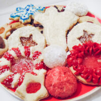 christmas cookies on a plate