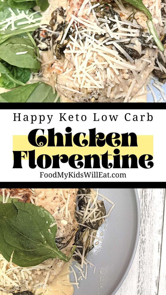 Gleeful Chicken Florentine 8 Chicken Florentine Pin, Keto, Low Carb