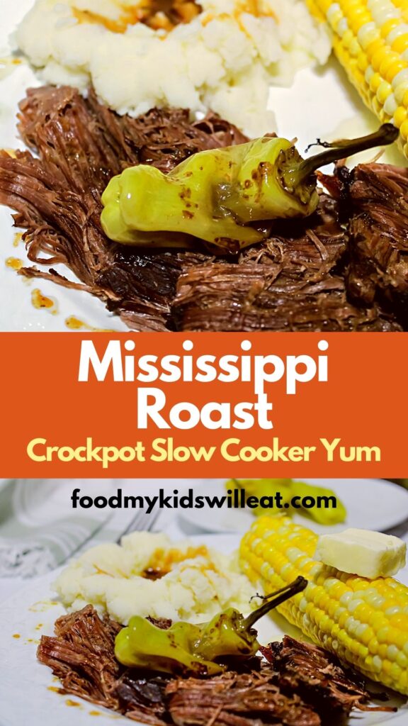 Mississippi Pot Roast with Pepperoncini Peppers Crockpot Dinner. This comfort food is also keto friendly, low carb, throw together meal with a super easy recipe. Home Cooked yummy yum yums. 
